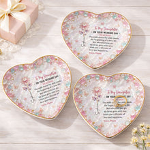 Load image into Gallery viewer, Personalized Heart Jewelry Dish Custom Name Gift for Daughter Wedding Day
