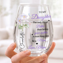 Load image into Gallery viewer, Personalized Stemless Wine Glass Custom Name Gift for Daughter
