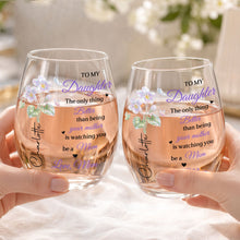 Load image into Gallery viewer, Personalized Stemless Wine Glass Custom Name Gift for Daughter
