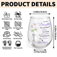 Load image into Gallery viewer, Personalized Stemless Wine Glass Custom Name Gift for Daughter

