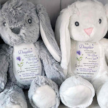 Load image into Gallery viewer, Personalized Stuffed Bunny Custom Name Gift for Daughter

