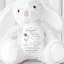 Load image into Gallery viewer, Personalized Stuffed Bunny Custom Name Gift for Daughter
