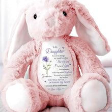 Load image into Gallery viewer, Personalized Stuffed Bunny Custom Name Gift for Daughter
