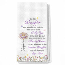 Load image into Gallery viewer, Personalized Kitchen Towel for Daughter with Butterflies Gift
