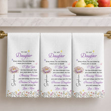 Load image into Gallery viewer, Personalized Kitchen Towel for Daughter with Butterflies Gift
