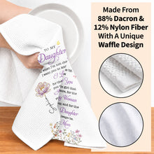 Load image into Gallery viewer, Personalized Kitchen Towel for Daughter with Butterflies Gift
