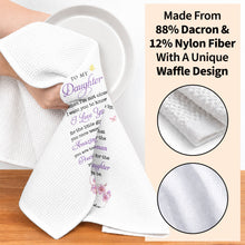 Load image into Gallery viewer, Personalized Kitchen Towel for Daughter Infinity Flowers Gift

