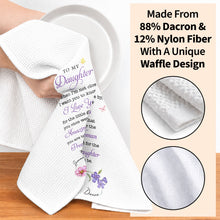Load image into Gallery viewer, Personalized Kitchen Towel Gift for Daughter with Butterflies
