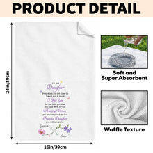 Load image into Gallery viewer, Personalized Kitchen Towel Gift for Daughter with Butterflies
