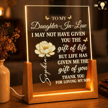 Load image into Gallery viewer, Personalized Acrylic Night Light Custom Gift for Daughter-in-Law

