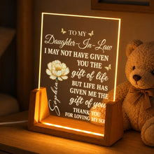 Load image into Gallery viewer, Personalized Acrylic Night Light Custom Gift for Daughter-in-Law
