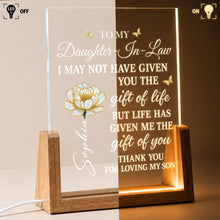 Load image into Gallery viewer, Personalized Acrylic Night Light Custom Gift for Daughter-in-Law
