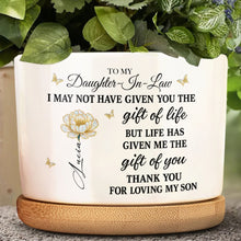 Load image into Gallery viewer, Personalized Ceramic Plant Pot Custom Gift for Daughter-in-Law
