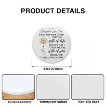 Load image into Gallery viewer, Personalized Flower Ceramic Coaster Gift for Daughter-in-Law
