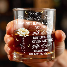 Load image into Gallery viewer, Personalized Custom Whiskey Glass Gift for Daughter-in-Law
