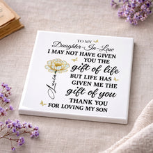 Load image into Gallery viewer, Personalized Ceramic Coaster Custom Gift for Daughter-in-Law
