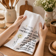 Load image into Gallery viewer, Personalized Kitchen Towel Custom Flower Gift for Daughter-in-Law
