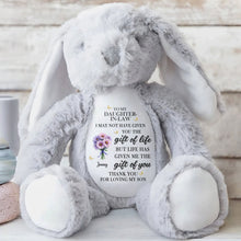 Load image into Gallery viewer, Personalized Plush Bunny Custom Name Gift for Daughter-In-Law
