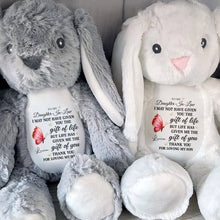 Load image into Gallery viewer, Personalized Stuffed Bunny Gift for Daughter-in-Law with Butterfly
