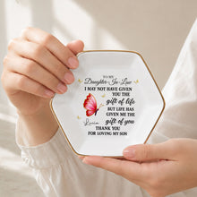 Load image into Gallery viewer, Personalized Hexagonal Jewelry Dish Custom Name Gift for Daughter-in-Law
