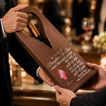 Load image into Gallery viewer, Personalized Leather Wine Bag Custom Name Gift for Daughter-in-Law
