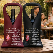Load image into Gallery viewer, Personalized Leather Wine Bag Custom Name Gift for Daughter-in-Law
