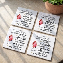 Load image into Gallery viewer, Personalized Square Ceramic Coaster Custom Gift for Daughter-in-Law
