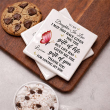 Load image into Gallery viewer, Personalized Square Ceramic Coaster Custom Gift for Daughter-in-Law
