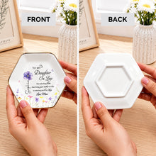 Load image into Gallery viewer, Personalized Birth Month Flower Jewelry Dish Custom Gift for Daughter-in-Law
