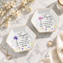 Load image into Gallery viewer, Personalized Birth Month Flower Jewelry Dish Custom Gift for Daughter-in-Law
