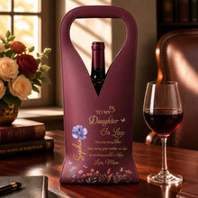 Load image into Gallery viewer, Personalized Leather Wine Bag Custom Gift for Daughter-in-Law
