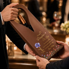 Load image into Gallery viewer, Personalized Leather Wine Bag Custom Gift for Daughter-in-Law
