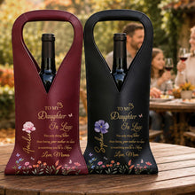 Load image into Gallery viewer, Personalized Leather Wine Bag Custom Gift for Daughter-in-Law
