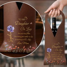 Load image into Gallery viewer, Personalized Leather Wine Bag Custom Gift for Daughter-in-Law
