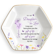 Load image into Gallery viewer, Personalized Hexagonal Jewelry Dish Custom Name Gift for Daughter-in-Law
