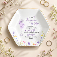 Load image into Gallery viewer, Personalized Hexagonal Jewelry Dish Custom Name Gift for Daughter-in-Law
