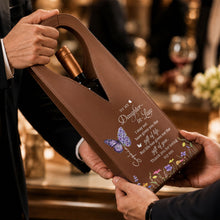 Load image into Gallery viewer, Personalized Leather Wine Bag Custom Name Gift for Daughter-in-Law
