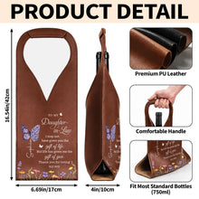 Load image into Gallery viewer, Personalized Leather Wine Bag Custom Name Gift for Daughter-in-Law
