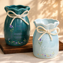 Load image into Gallery viewer, Personalized Ribbon Tie Flower Vase Custom Name for Daughter-in-Law Gift
