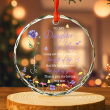 Load image into Gallery viewer, Personalized Birth Month Flower Glass Ornament for Daughter-in-Law Gift
