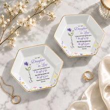 Load image into Gallery viewer, Personalized Hexagonal Ceramic Jewelry Dish for Daughter-in-Law Gift
