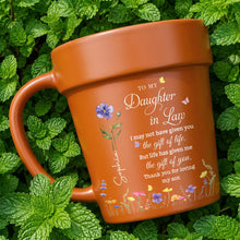 Load image into Gallery viewer, Personalized Plant Pot Ceramic Mug Custom Gift for Daughter-in-Law
