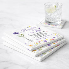 Load image into Gallery viewer, Personalized Floral Ceramic Coaster Gift for Daughter-in-Law
