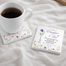 Load image into Gallery viewer, Personalized Floral Ceramic Coaster Gift for Daughter-in-Law
