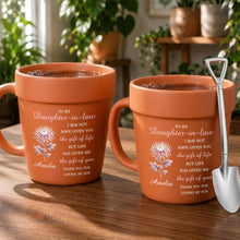Load image into Gallery viewer, Personalized Plant Pot Ceramic Mug Unique Gift for Daughter-in-Law
