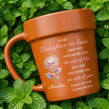 Load image into Gallery viewer, Personalized Plant Pot Ceramic Mug Unique Gift for Daughter-in-Law
