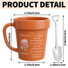 Load image into Gallery viewer, Personalized Plant Pot Ceramic Mug Unique Gift for Daughter-in-Law
