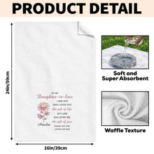 Load image into Gallery viewer, Personalized Floral Kitchen Towel Custom Gift for Daughter-in-Law
