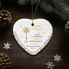 Load image into Gallery viewer, Personalized Heart-Shaped Ceramic Ornament Gift for Daughter-In-Law
