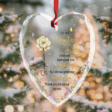 Load image into Gallery viewer, Personalized Heart Glass Ornament Custom Name Gift for Daughter-In-Law
